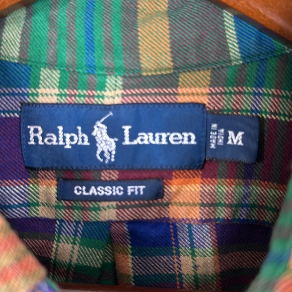 Ralph Lauren Plaid Long Sleeve Button Front Flannel Shirt - Picture 3 of 4